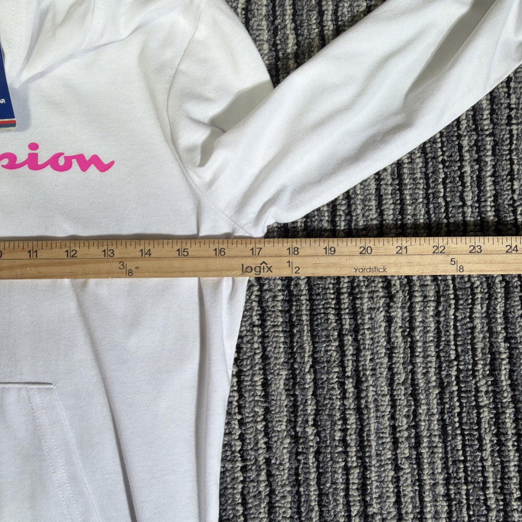 Champion Hoodie Girl's Size XL Logo White With Pink Logo NWT