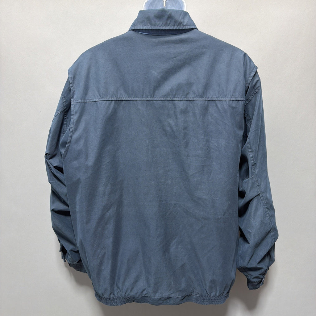 Vintage izod Bomber Jacket Blue Large Zip Vented Back Men’s Mesh Lined