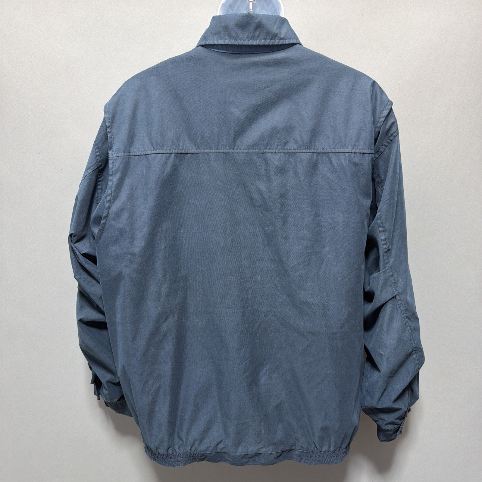 Vintage izod Bomber Jacket Blue Large Zip Vented Back Men’s Mesh Lined