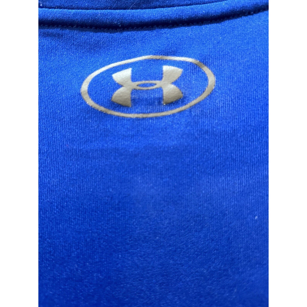 Under Armour HeatGear Blue Athletic Crew Neck T shirt Men's Size Medium Logo