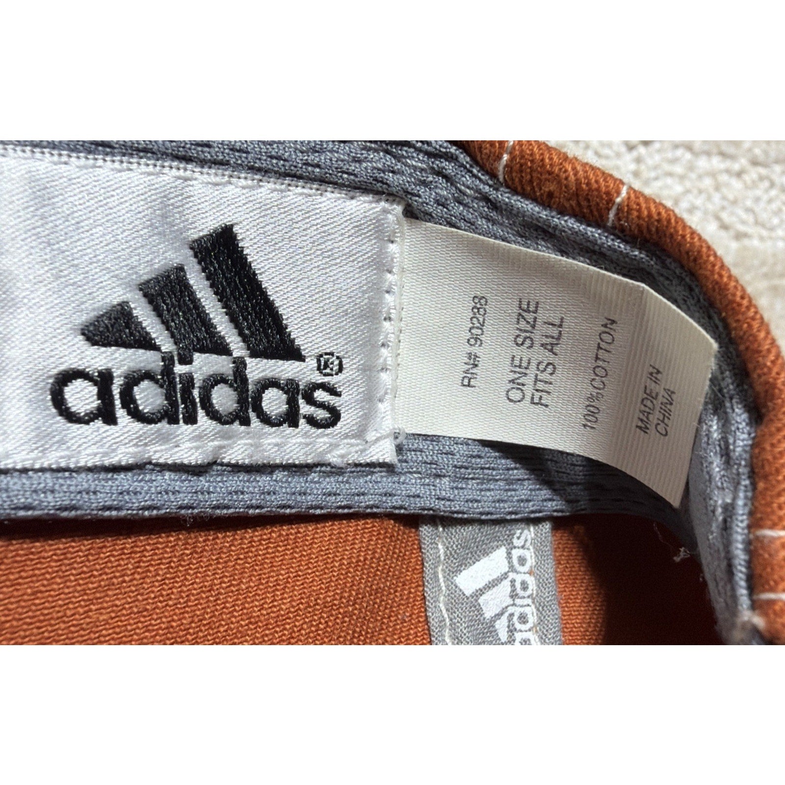 Adidas Hat Cap Strap Back Mens One Size Orange Embroidered Baseball Dad Sports