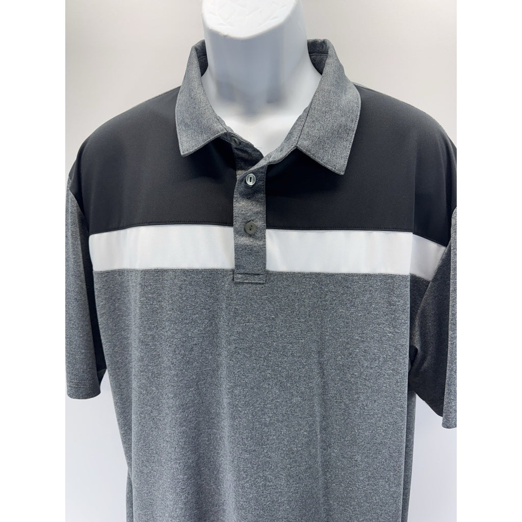Ben Hogan Performance Black Gray Short Sleeve Golf Tennis Polo Men’s Size XL