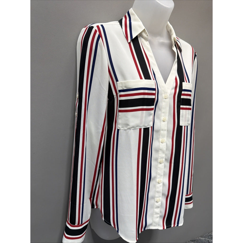Express Portofino Slim Fit Women's Button Up shirt Size XS Career Casual