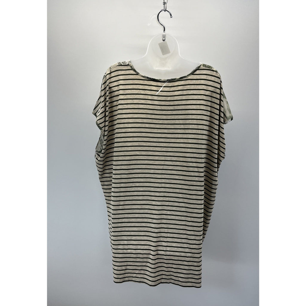 NWT CJ Banks Shirt Womens 2X Plus Green Top Casual Pullover Stretch Ladies