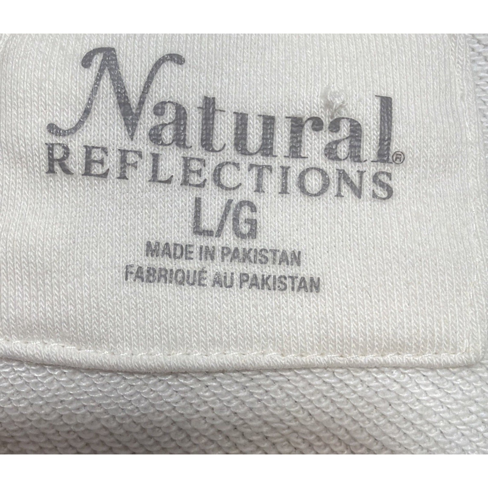 Lake Weekend Sweatshirt Women’s Large White Graphic Crewneck Cozy Casual Natural