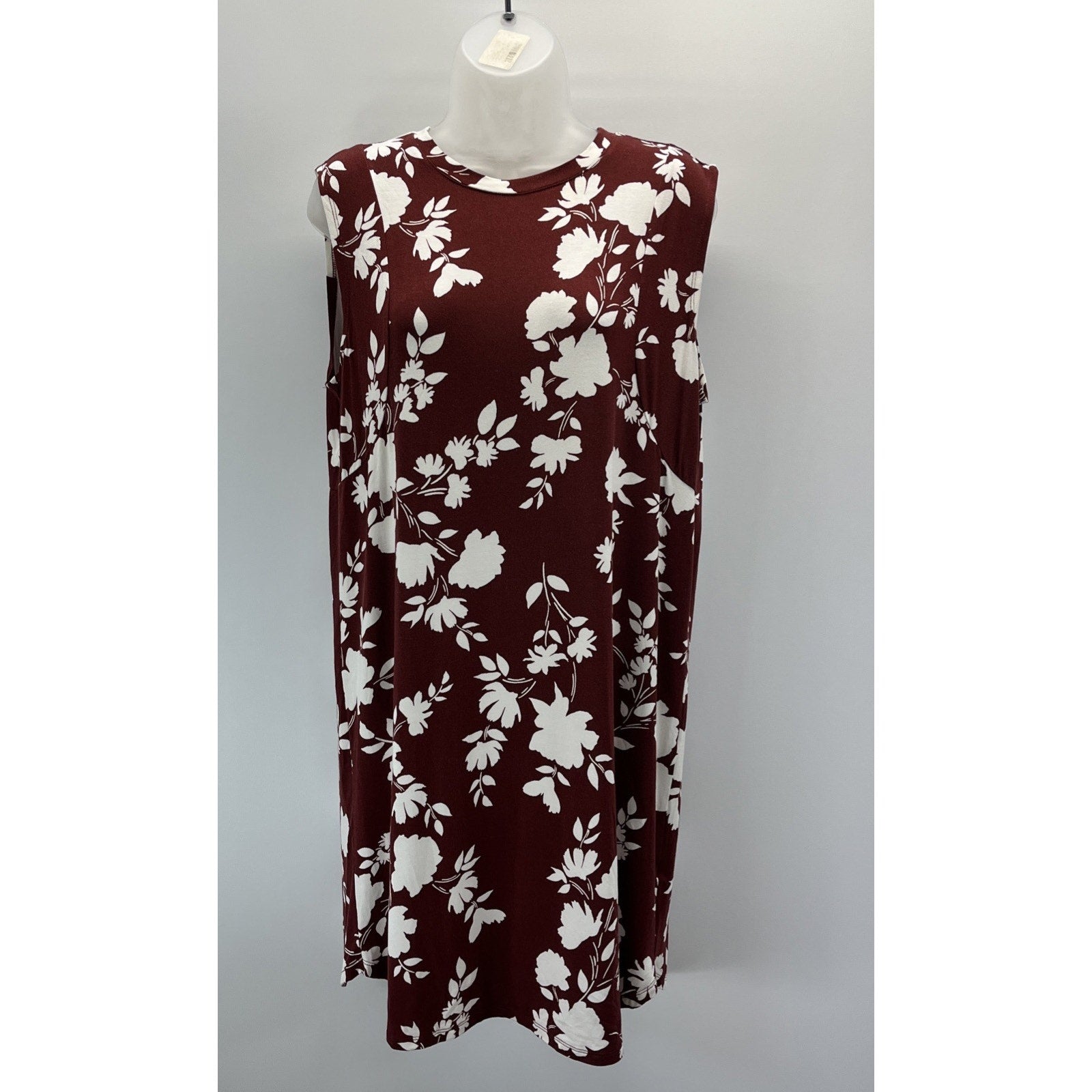 Maurices Sheath Dress Women M Floral White Sleeveless NEW With Tags