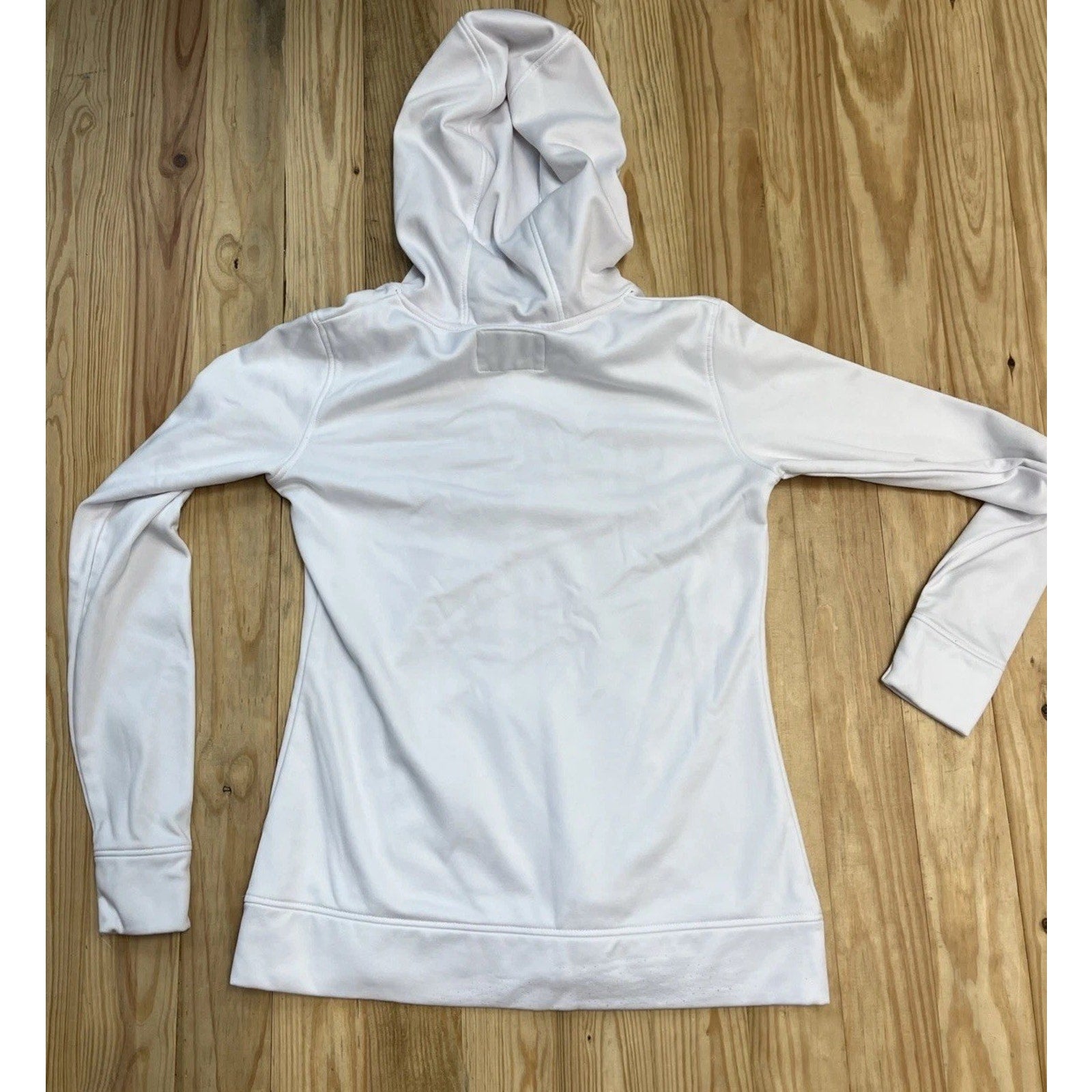 J. America Georgie Bulldog Hoodie Sweatshirt White Size Medium