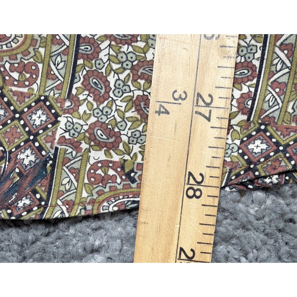 Vintage Salty Dog Men’s Medium Poplin Paisley Fishing Button Up Long Sleeve