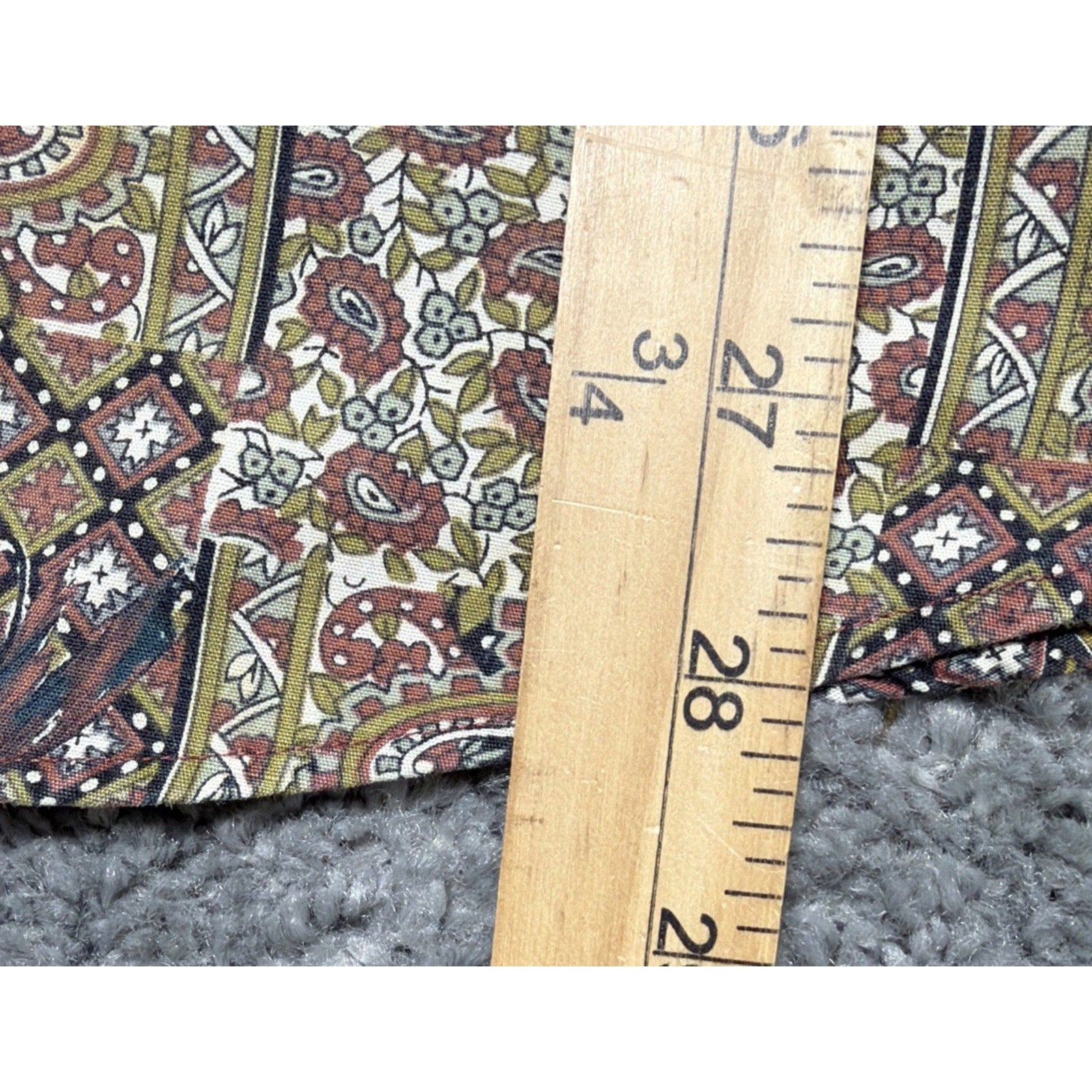 Vintage Salty Dog Men’s Medium Poplin Paisley Fishing Button Up Long Sleeve