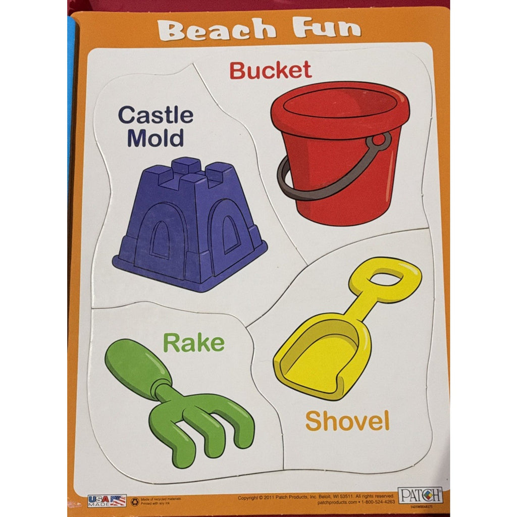 2 Pack Puzzles for Ages 1 1/2 & Up, 4-6Pieces Each: Bath, Beach & Play Time