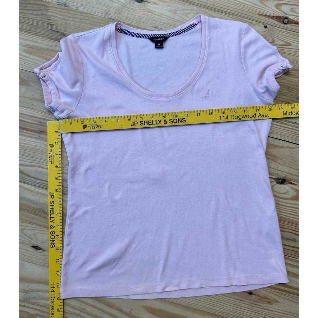 Nautica Shirt Womens Medium Peach Shirt .