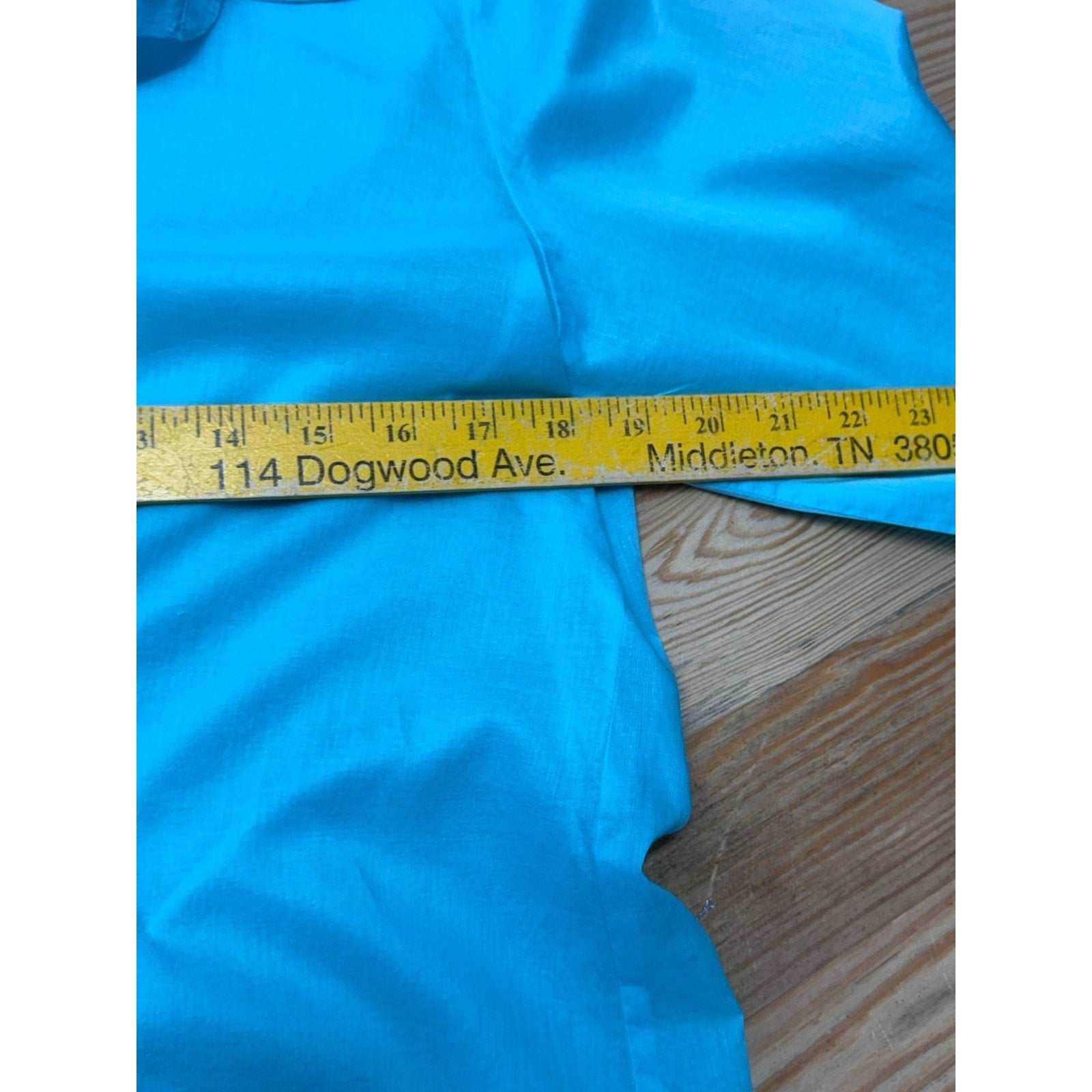 CHICOS Lightweight Sheer Tunic 1/2 Button Front Pockets Blue Women’s Size 1/Med