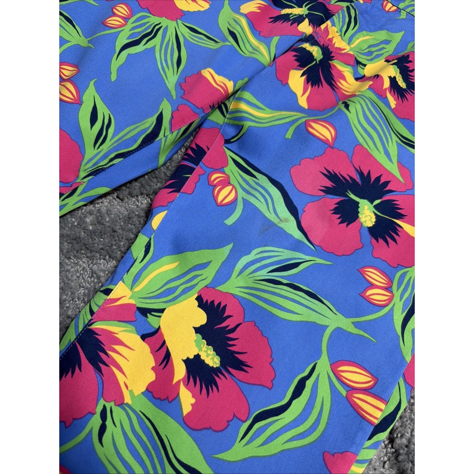 Polo Jeans Co Ralph Lauren Pants Womens 6 Blue Pink Floral Straight Leg Capri