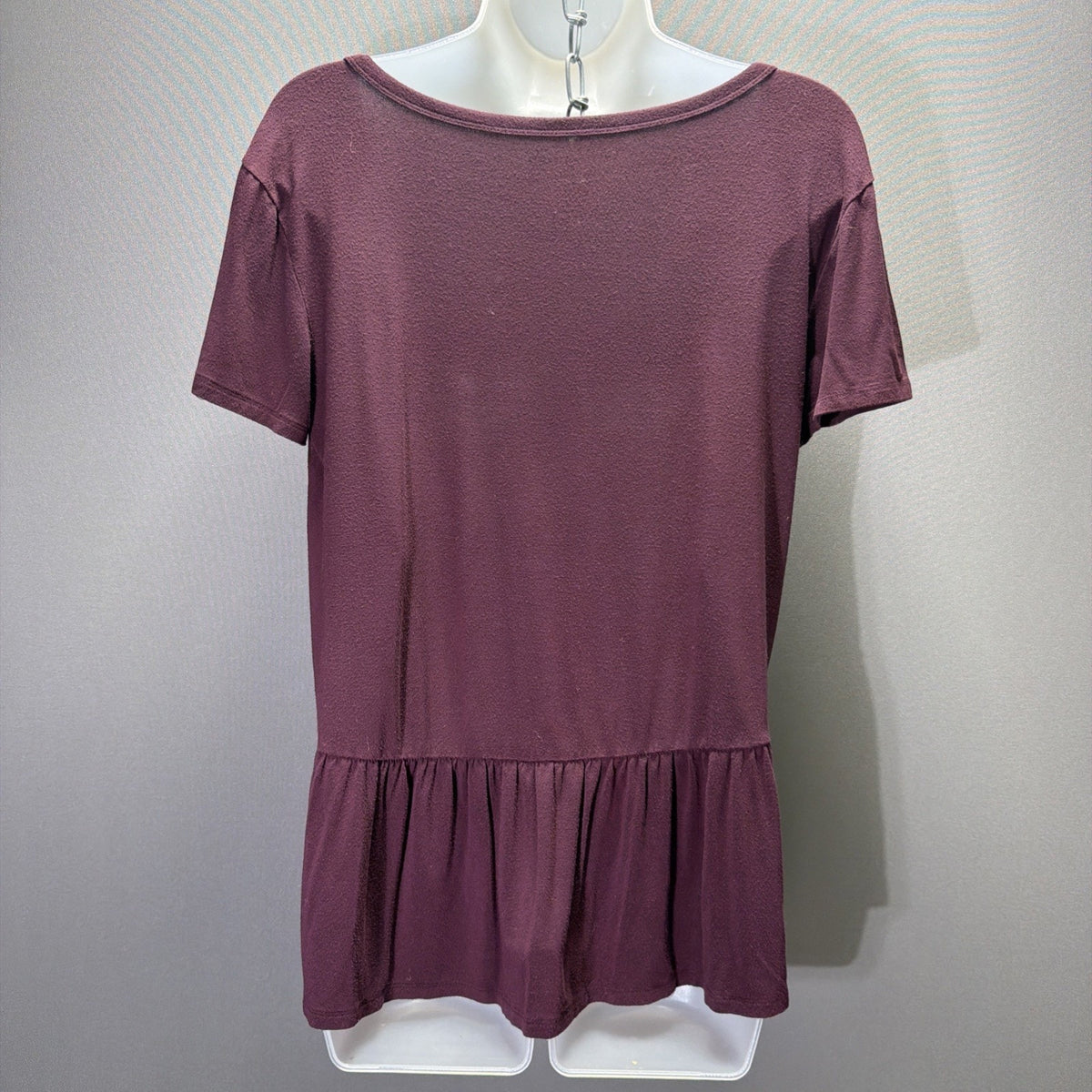 American Eagle Soft Sexy S Emroidered Shirt Short Sleeve Burgandy Boho Gypsy Y2k