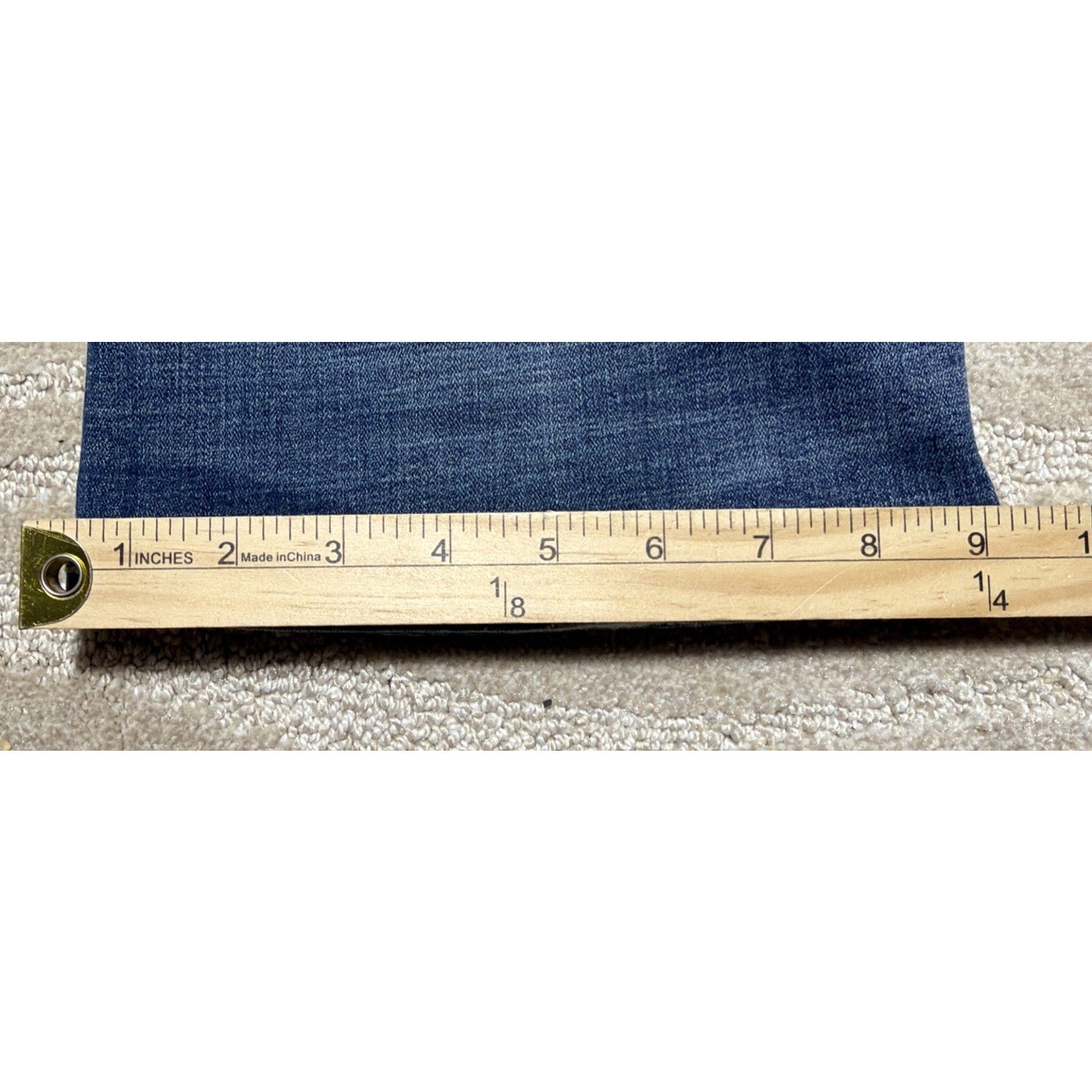 BKE Derek 33R Bootleg Denim Jeans Med Wash Thick Stitch Workwear Stained 33x31