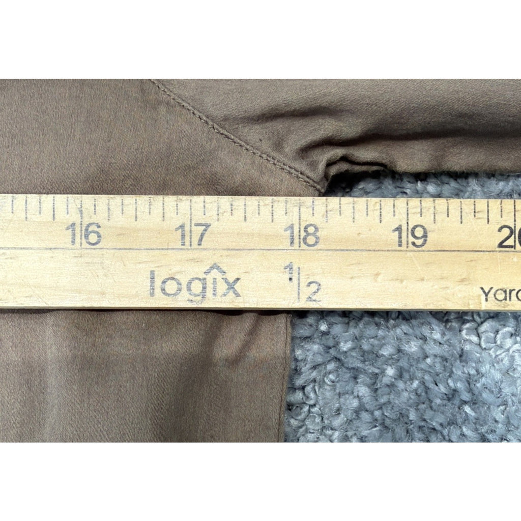 Sigrid Olsen Signature Taupe Embroidered 3/4 Sleeve Boho Tunic Top Size Small