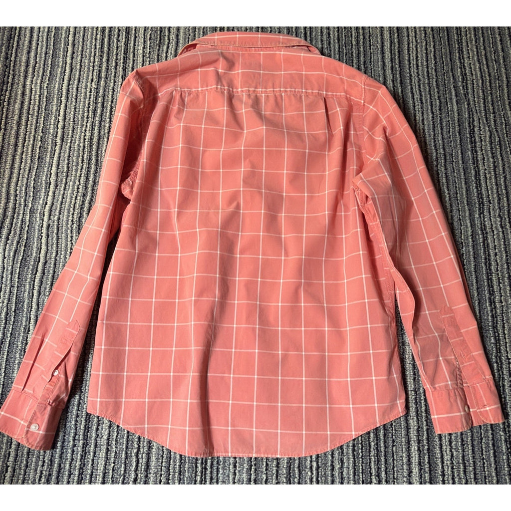 American Eagle Outfitters Shirt Men’s Size L Pink White Classic Fit Long Sleeve