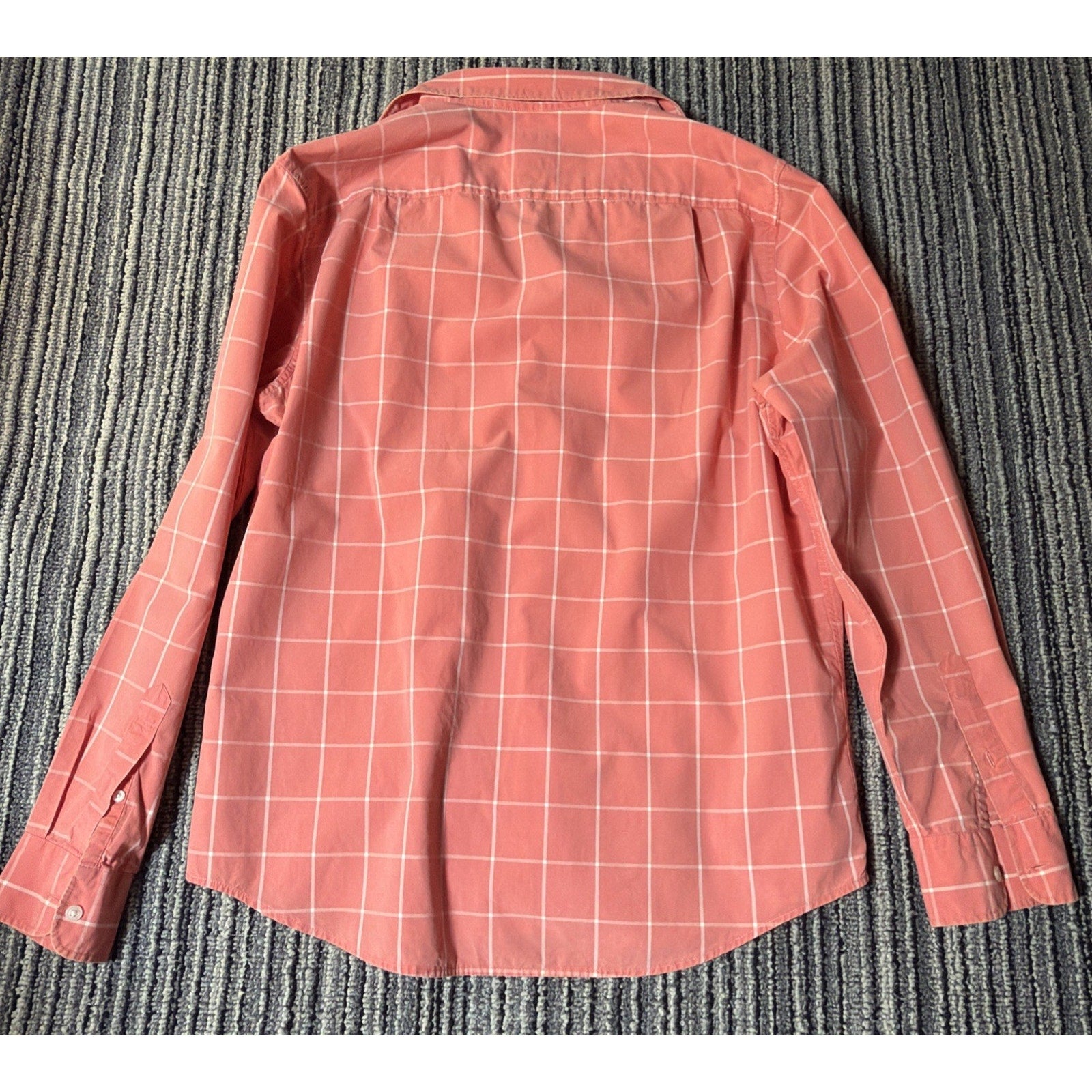 American Eagle Outfitters Shirt Men’s Size L Pink White Classic Fit Long Sleeve