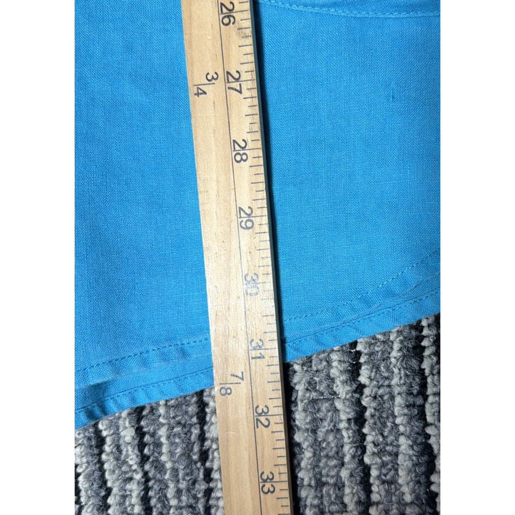 For Cynthia Beachwear Turquoise 100% Linen Tunic Women's Plus Size 2X Spot