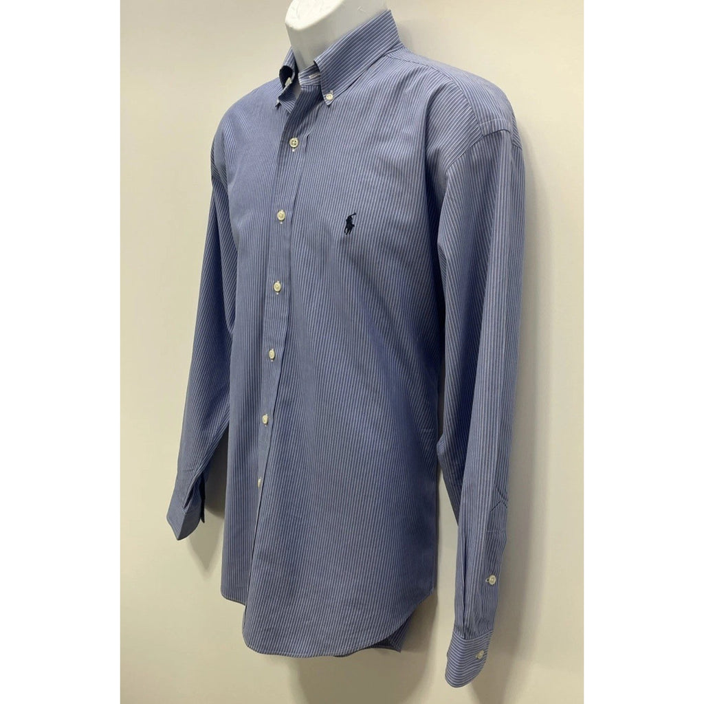 Ralph Lauren Blake shirt mens Medium blue stripe long sleeve button down