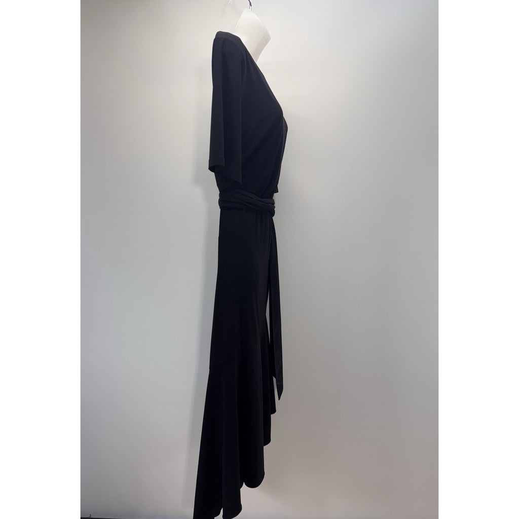 Adrianna Papell Black High Low Short Sleeve Belted Dress Women’s Size 20W NWT
