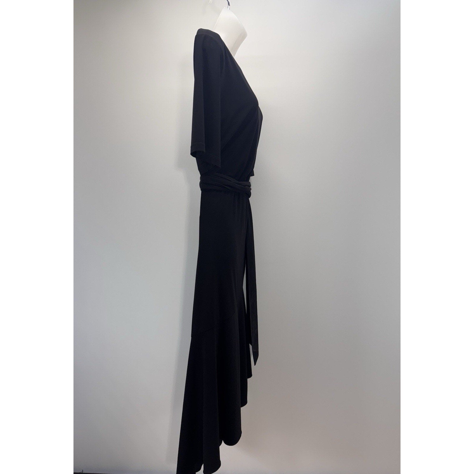 Adrianna Papell Black High Low Short Sleeve Belted Dress Women’s Size 20W NWT