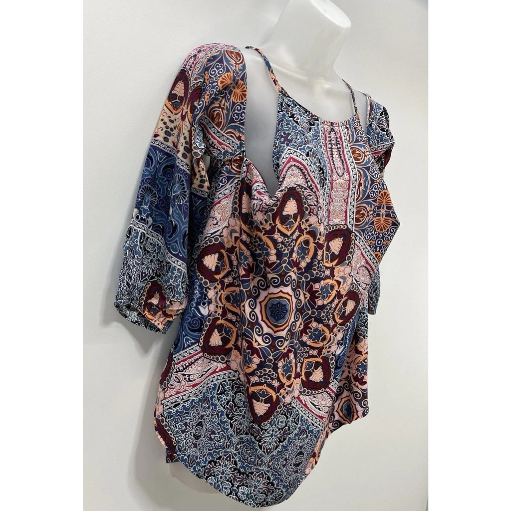 Jaase Anthropologie Boho Off the Shoulders Blouse Top Sz Medium+