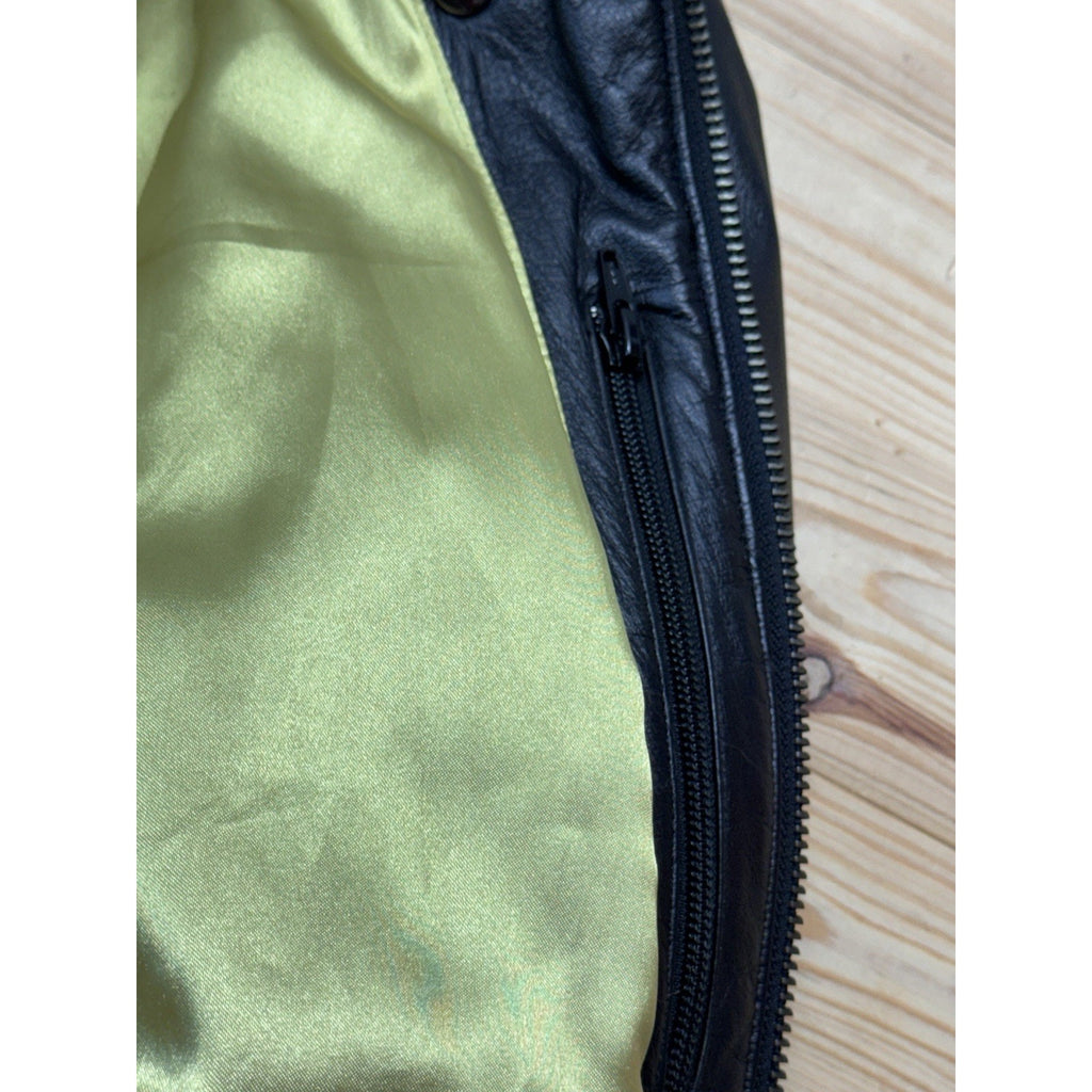 Harley Davidson Womens Leather Jacket Gold Liner Size Medium VGUC