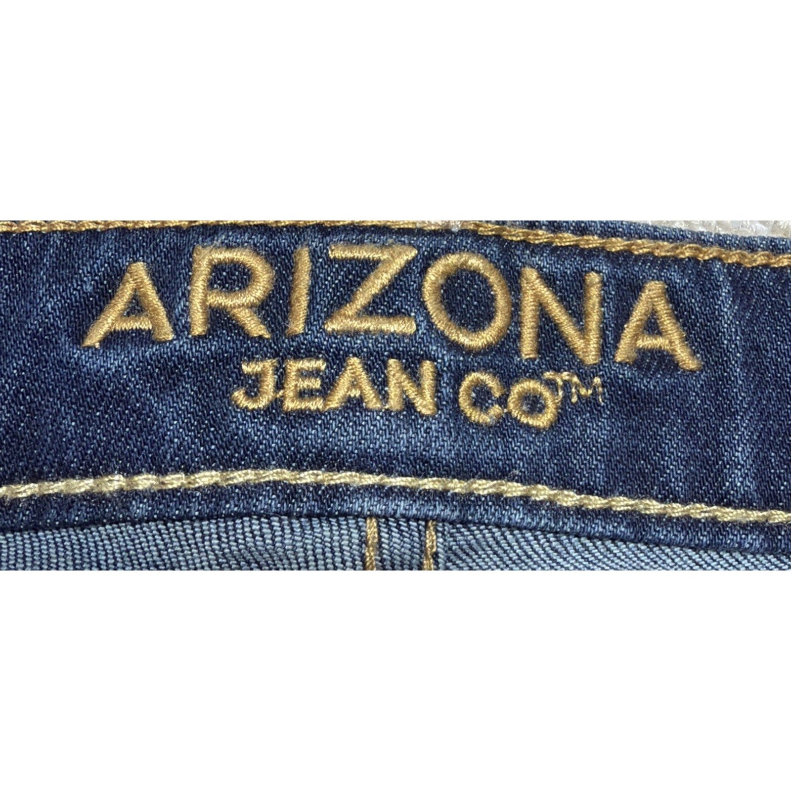 Arizona Jean Co Mid Rise Bootcut Jeans Womens Size 15 Dark Wash Stretch NWT