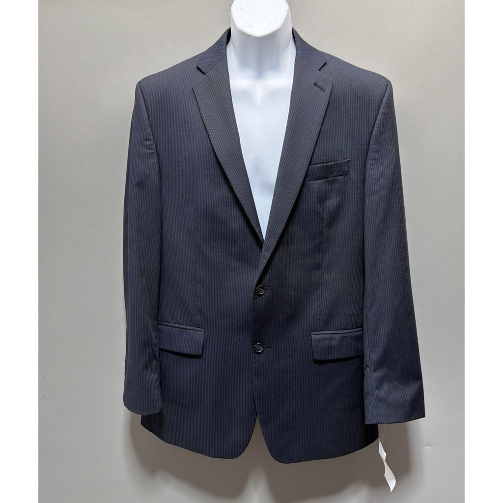 Calvin Klein Jacket Navy Blue 100% Wool Blazer Union Made In Canada NWT 40L