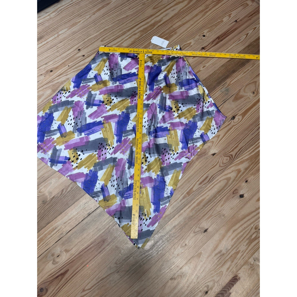 Perfectly Priscilla Abstract Print Dress Multicolor Off One Shoulder Dress 2/4