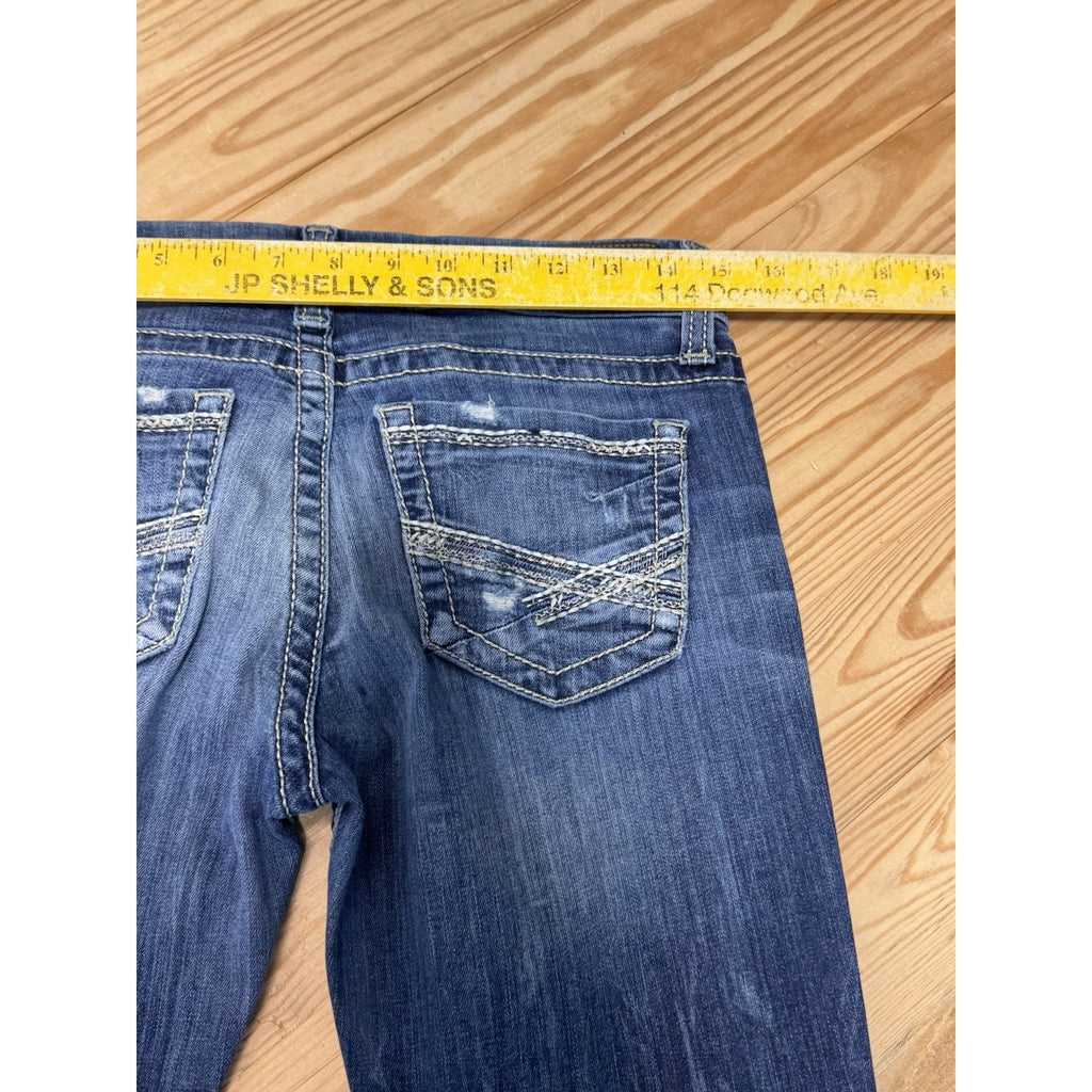 BKE Denim Buckle Stella Straight Stretch Low-Rise Jeans Women’s Size 27