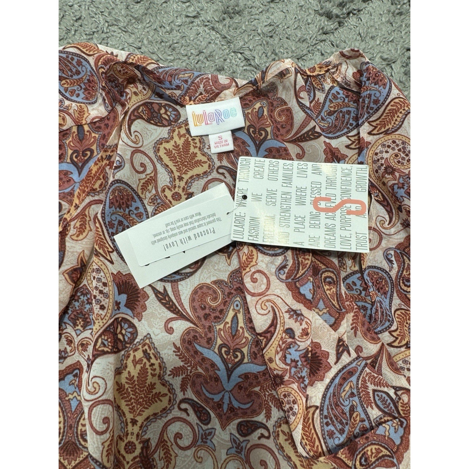 Womens Kimono. Multicolored. Size Small LuLaRoe