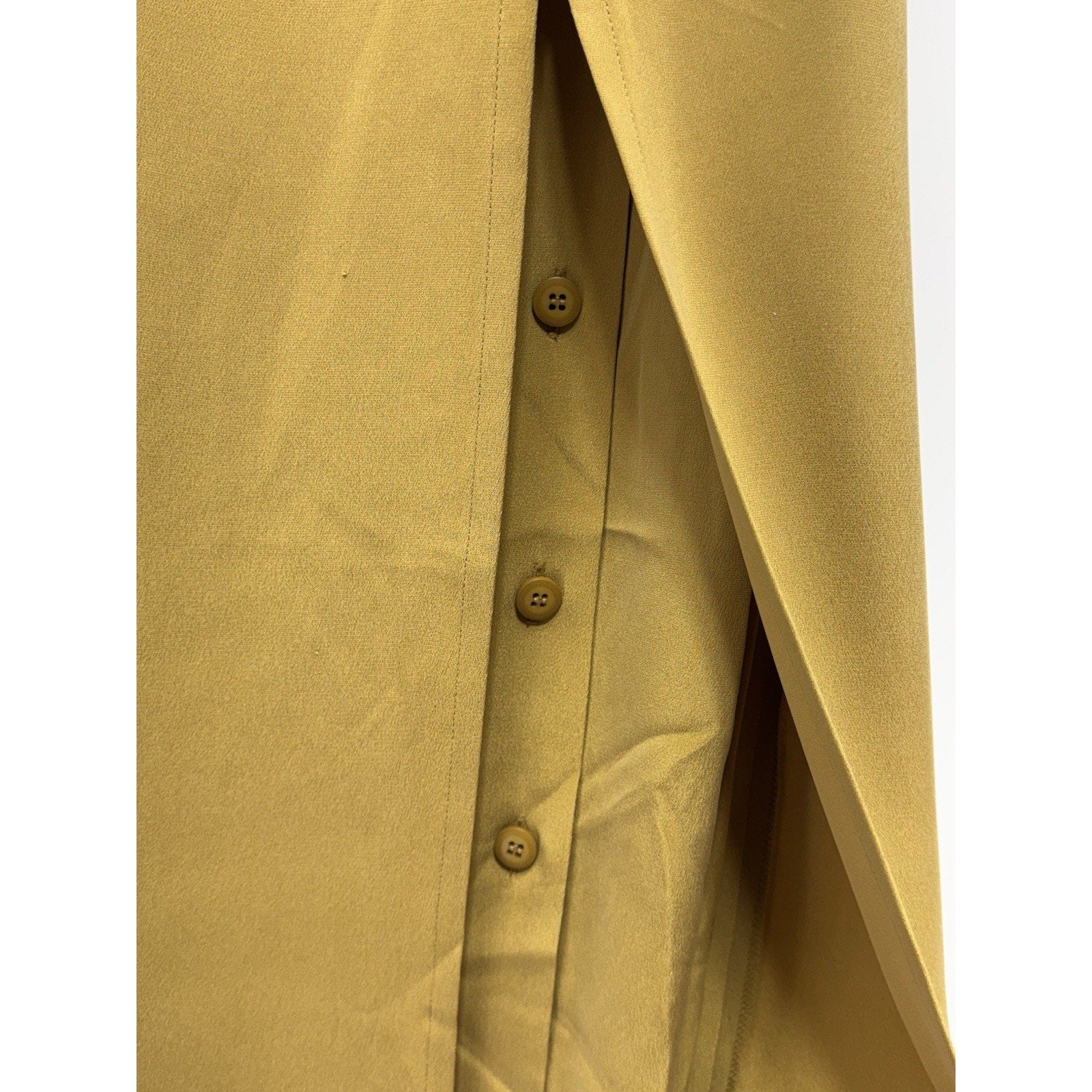 Kasper and Company Mustard Yellow Lined Skirt Women’s Size 16 Silk NWT