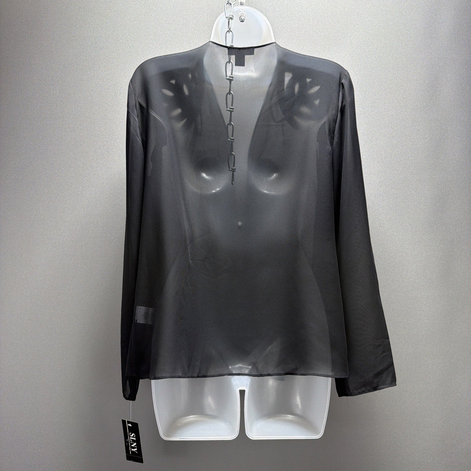 SLNY FASHIONS NEWYORK WOMENS EMBELLISHED TIERED JACKET For DRESS Black Sz 8 NWT