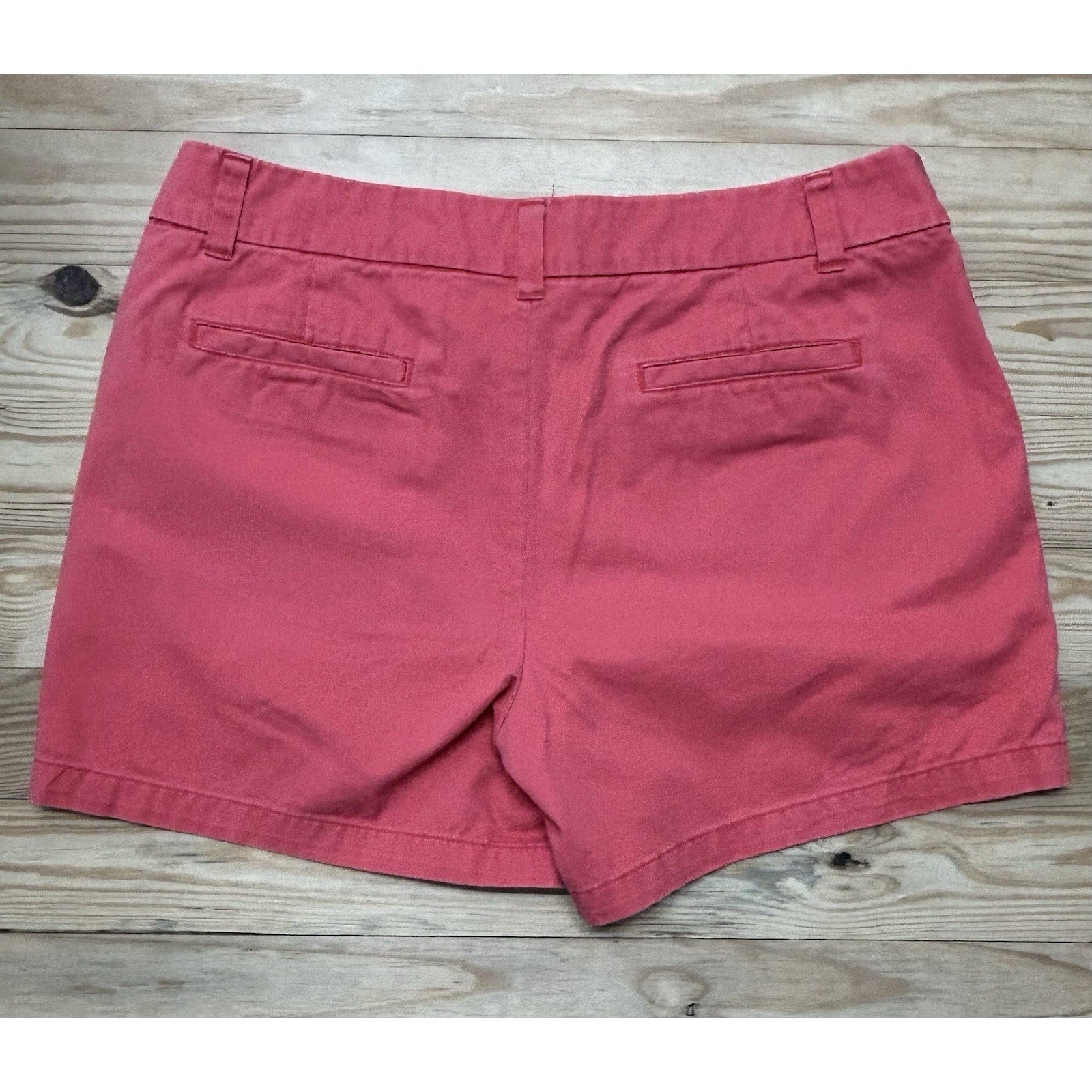 Merona Womens Shorts 14 Chino Pockets Actual Size 35x15 Inseam 5” Coral Colored