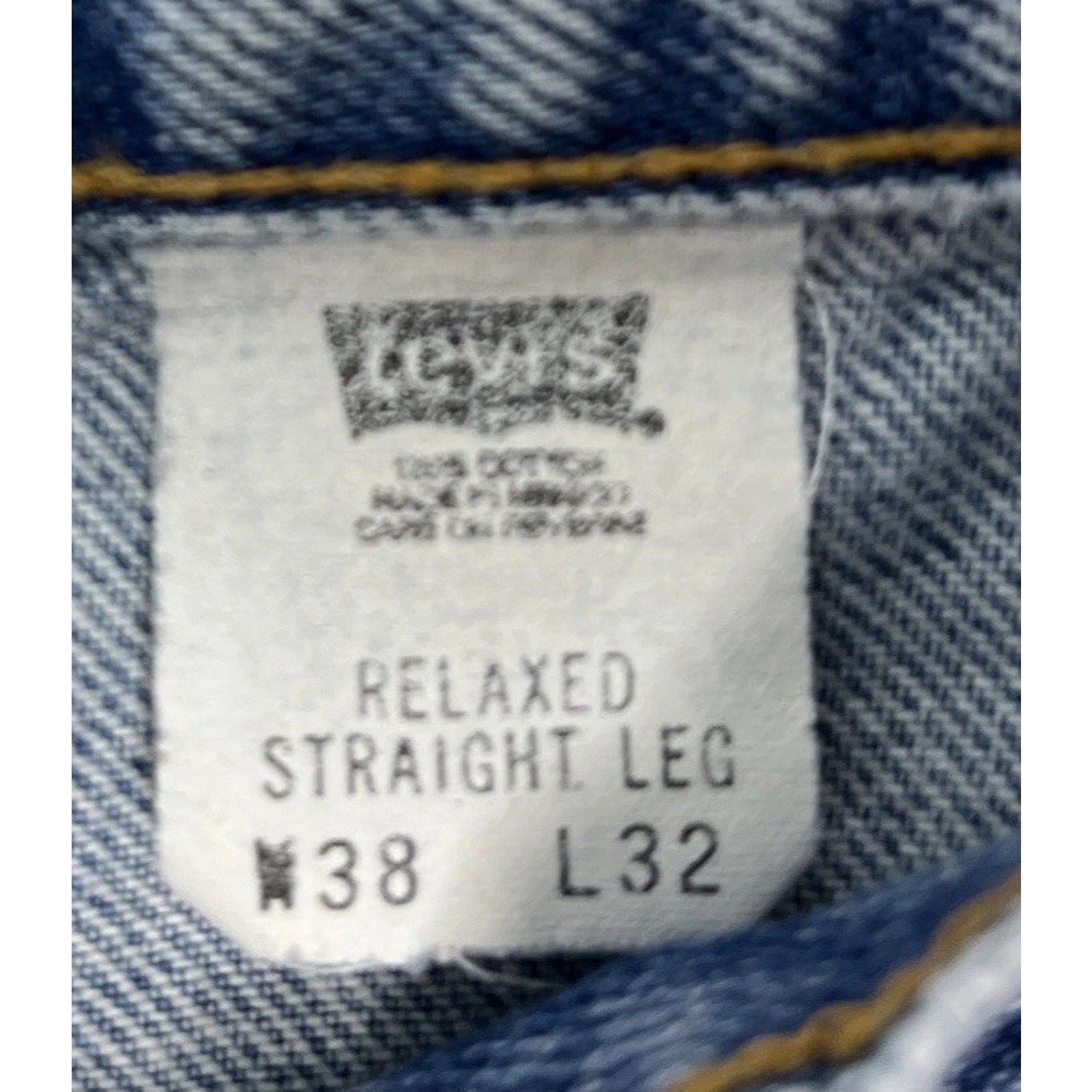 2002 Vintage Levis Relaxed Straight Leg 38x32 Y2K Loose Baggy