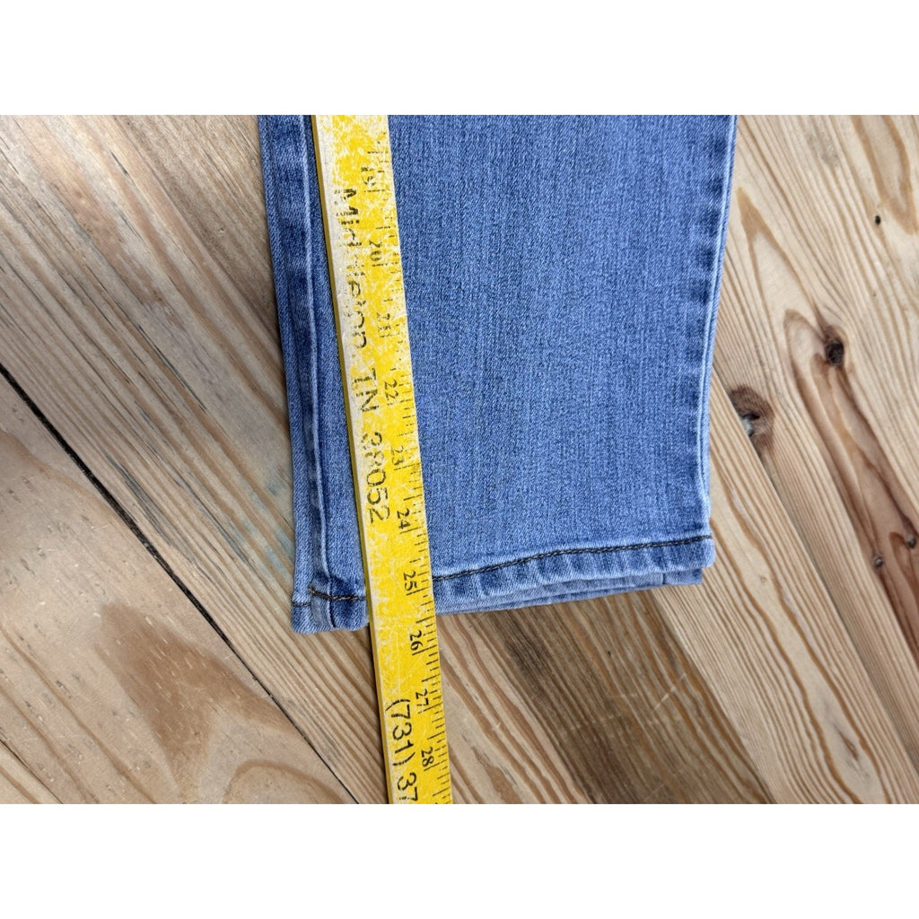 Gloria Vanderbilt Amanda Straight Jeans Women's 12P Blue Cotton Blend High Rise