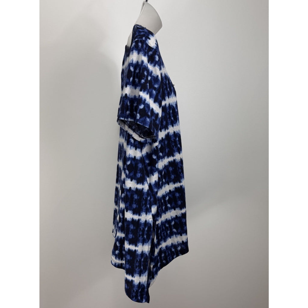 Just Be Womens Blouse Size Small Slit Sides Multi Color