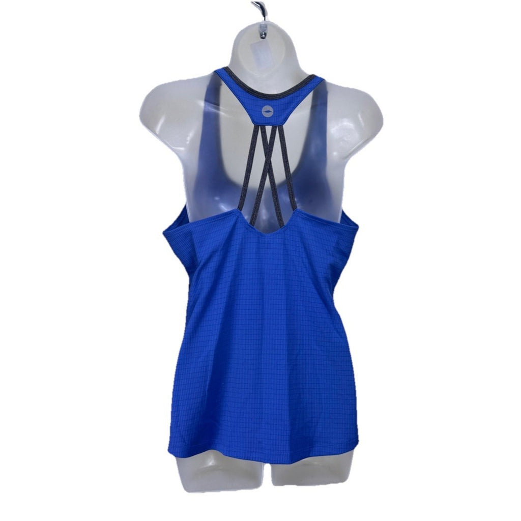 Avia Activewear Tank Top Women's Size M Purple Gray Strappy Back Polyester Blend