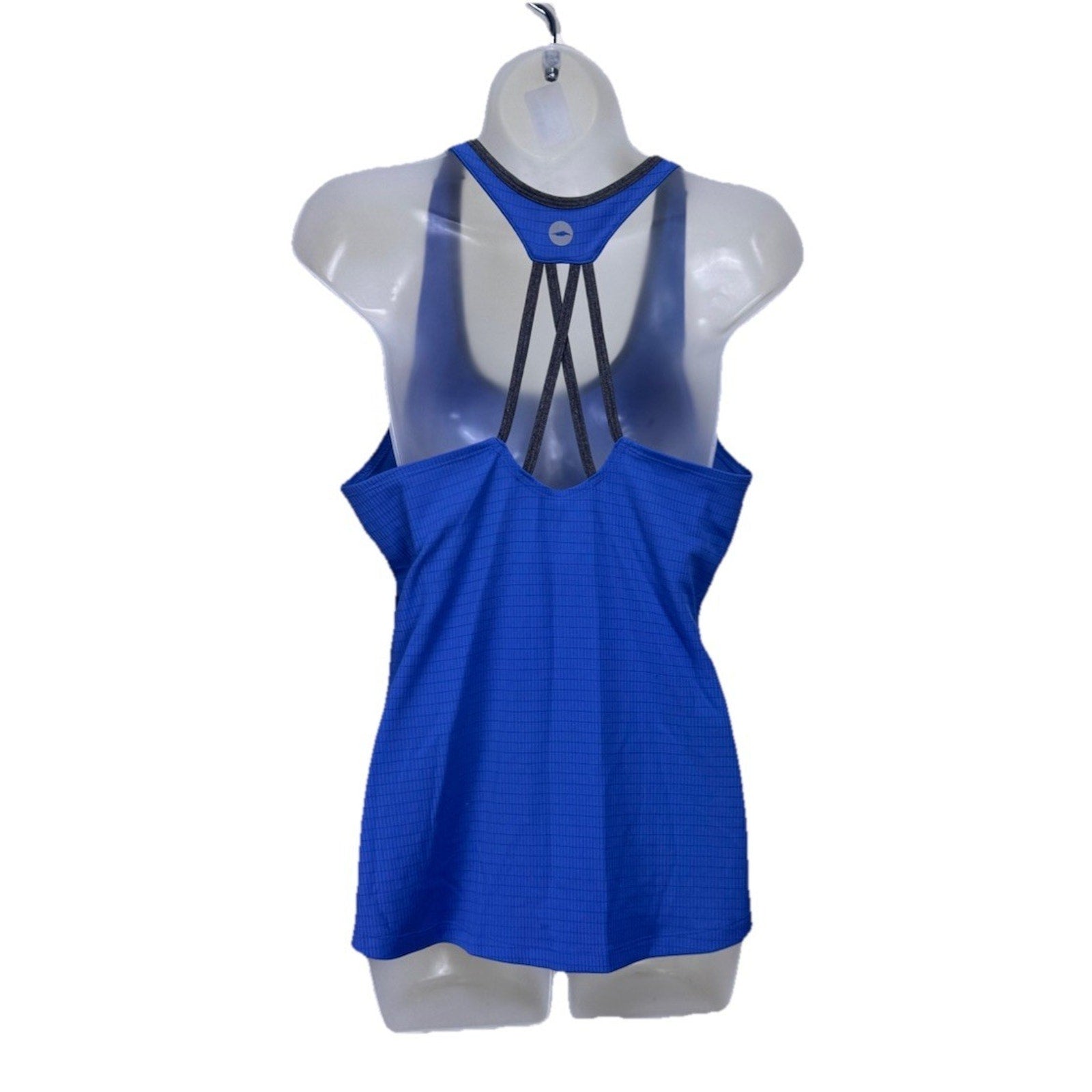 Avia Activewear Tank Top Women's Size M Purple Gray Strappy Back Polyester Blend