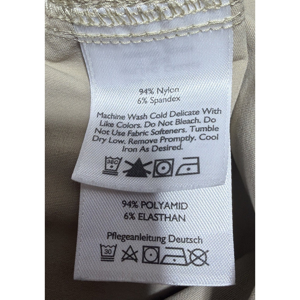 Eddie Bauer Travex Pants Mens 36x32 Khaki Stretch Travel Hiking Outdoor Zip