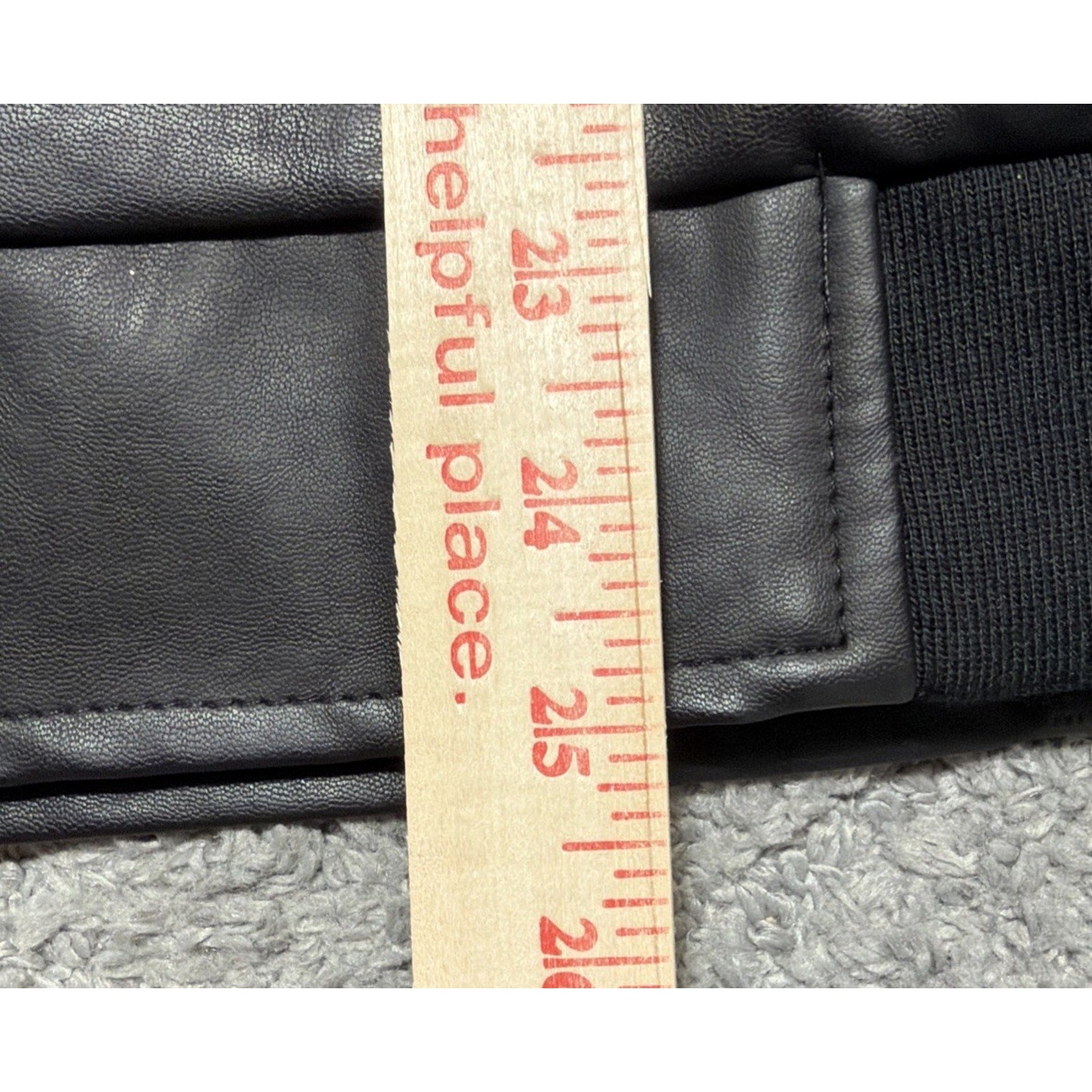 AC Luxury Collection Jacket Women Med Black Faux Leather Full Zip Made In Italy
