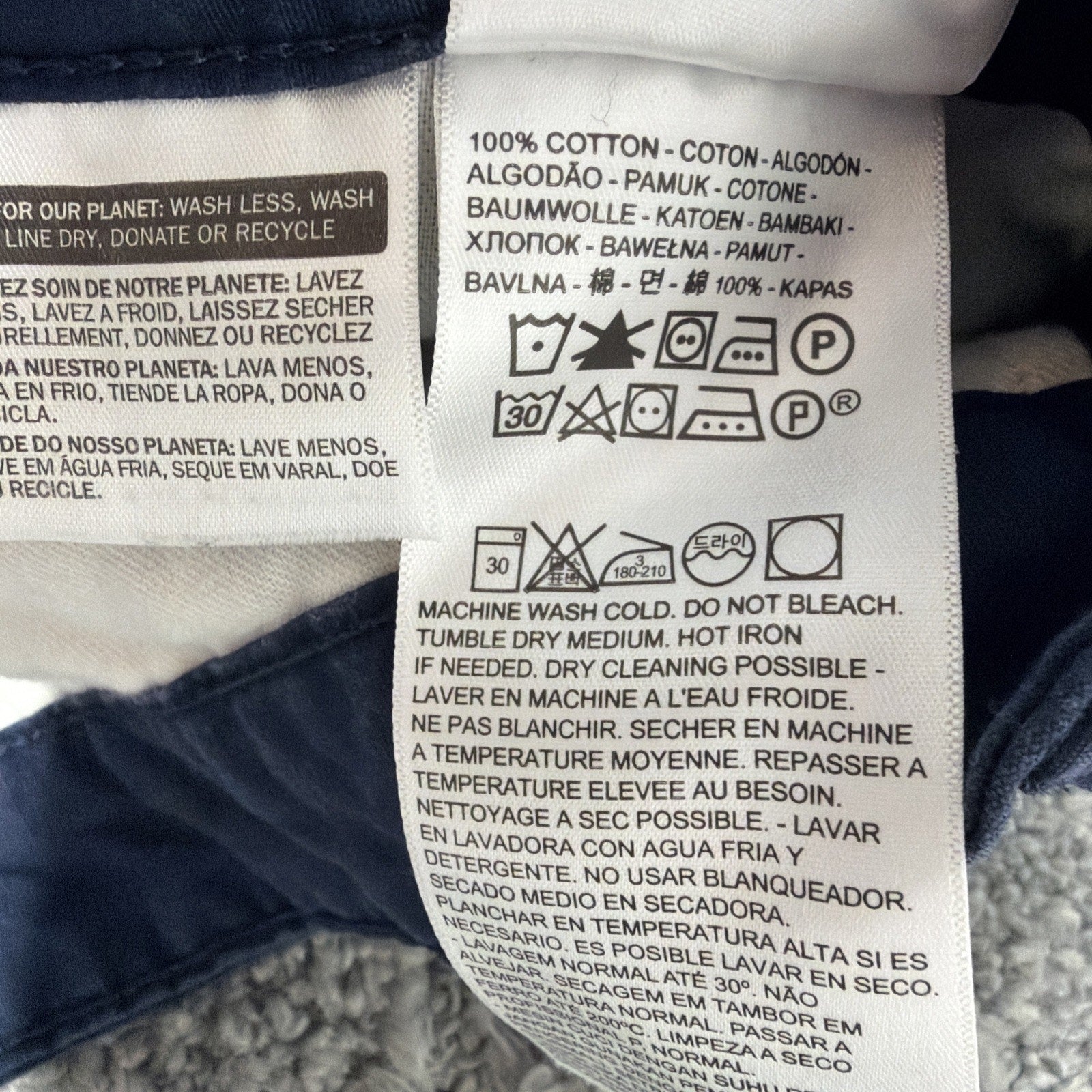 Levis Red Tab Snap Pocket Cargo Shorts Navy Blue Size 29