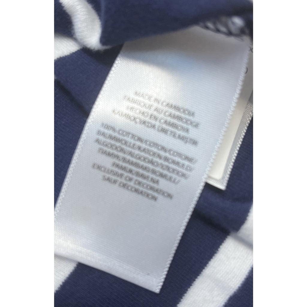 Polo Ralph Lauren Women’s Blue And White Striped Mariner LS Top Size Large