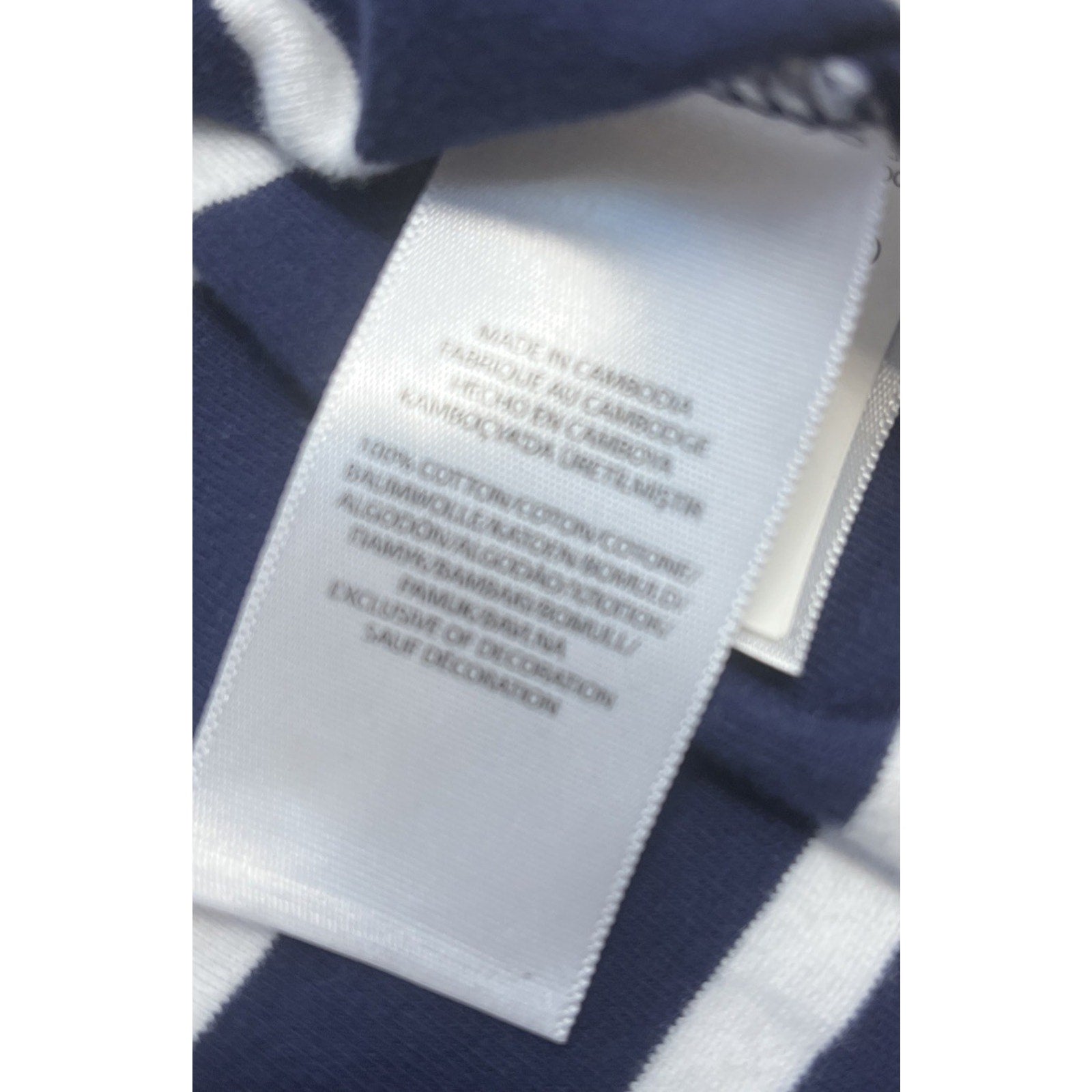 Polo Ralph Lauren Women’s Blue And White Striped Mariner LS Top Size Large