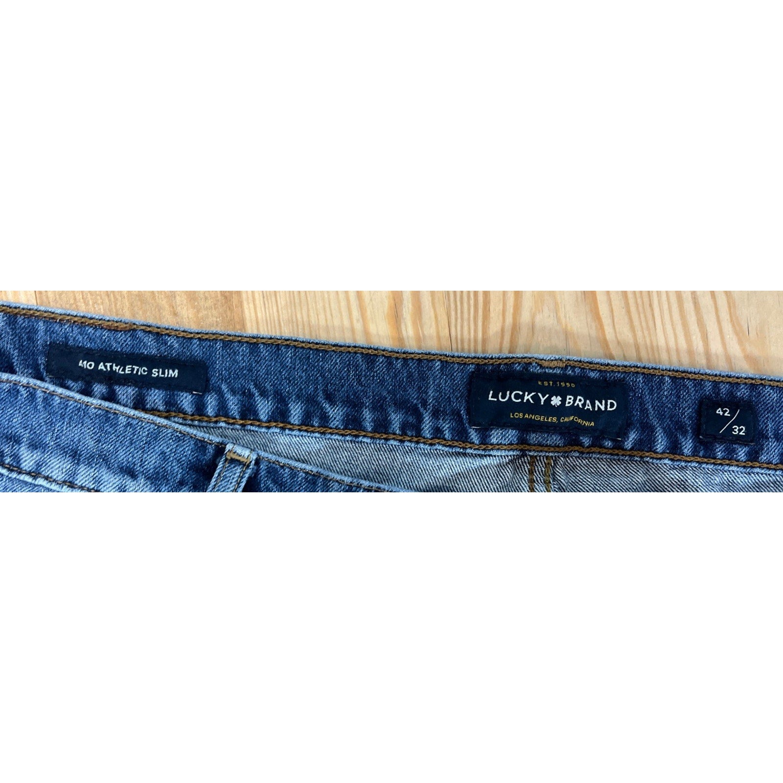 LUCKY BRAND 410 Athletic Fit Stretch Denim Jeans Med Wash Men’s 42X32