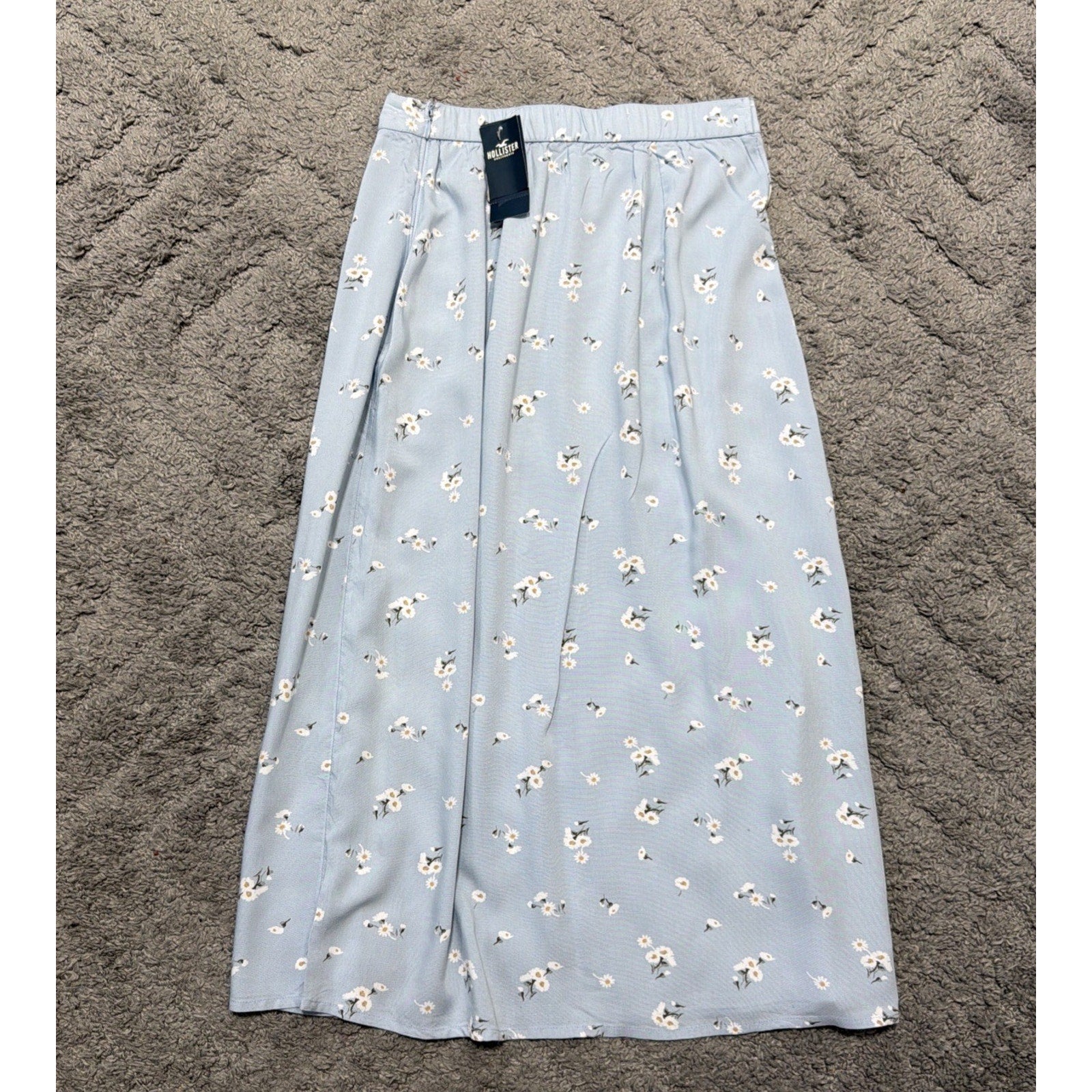 Hollister Ultra High Rise Floral Midi Skirt Size XS NWT Preppy Casual Career