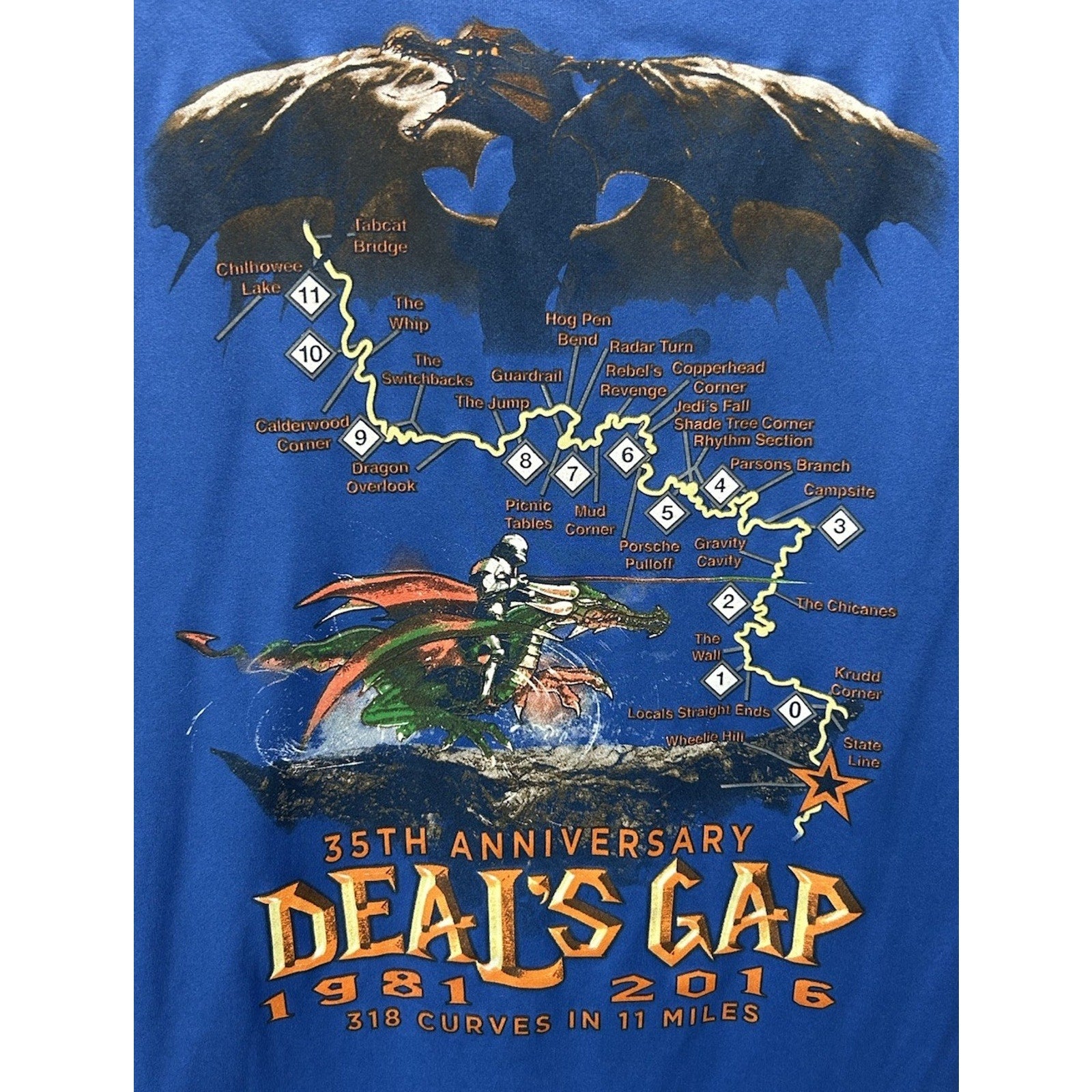 Deal's Gap Motorcycle 35th Anniversary The Dragon US129 Women’s L