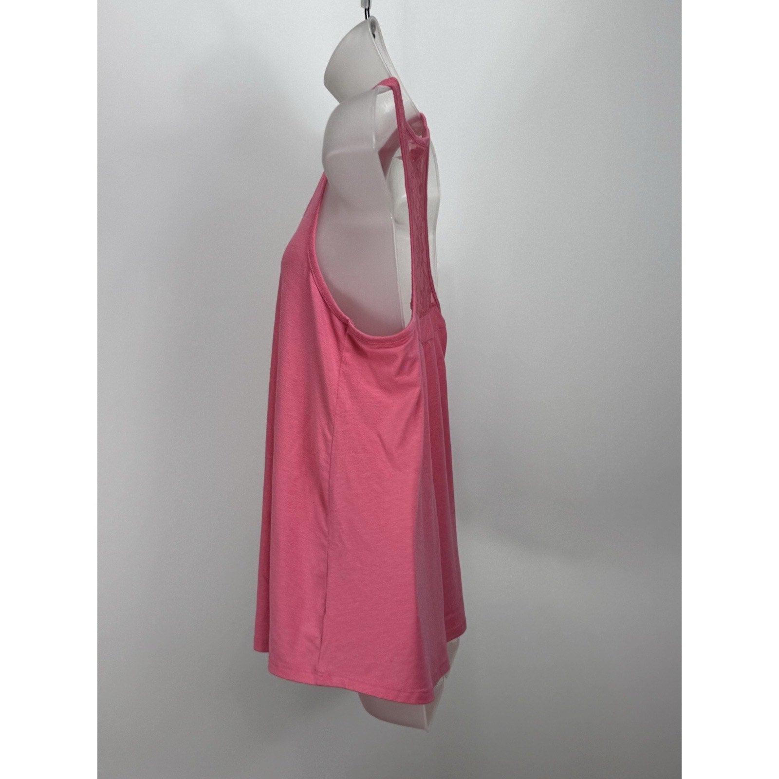 Gap Body Sz M Pink Lace Racerback Womens Tank Top